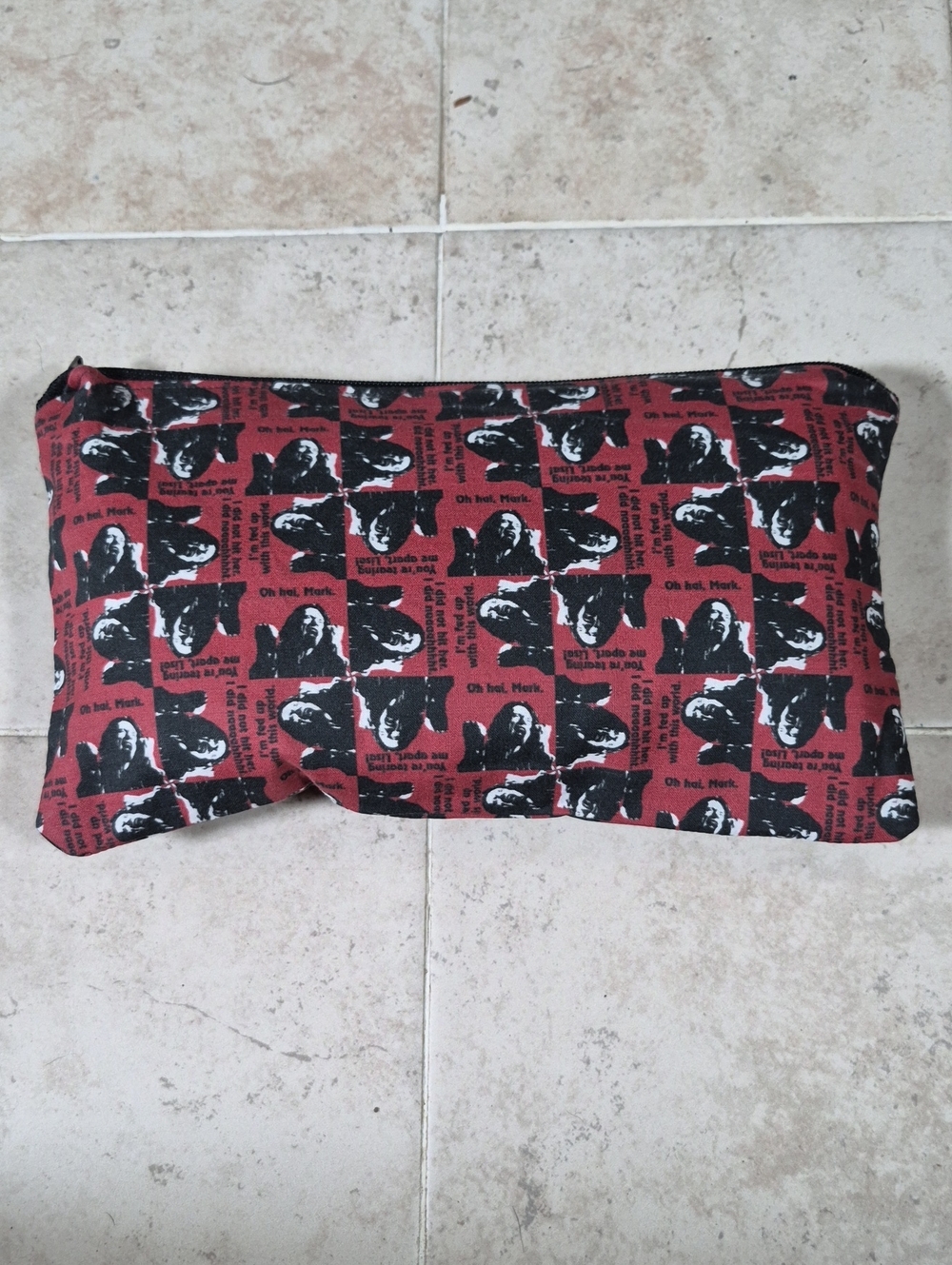 Red Graphic Travel Toiletry Bag for Men